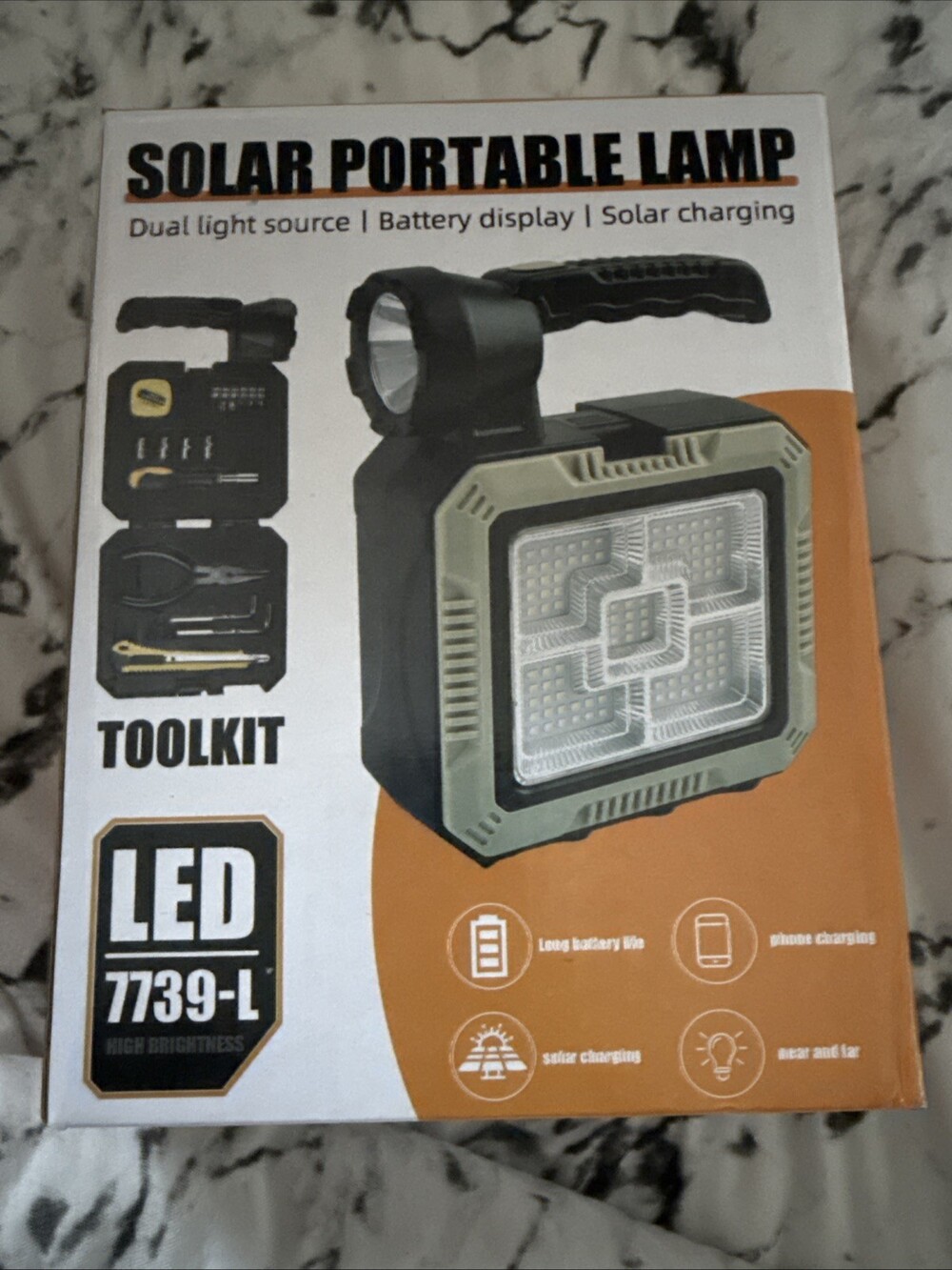 Solar Powered 4-in-1 Lantern, Flashlight, Tool Kit, Power Bank Combo